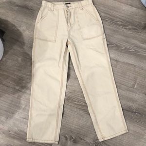 Size seven tan jeans